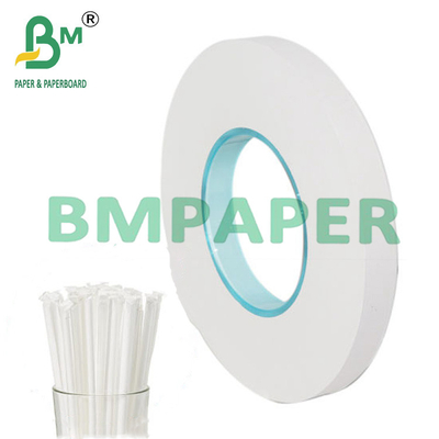 25mm x 1000m Food Grade Wrapping Straws White Paper With Jumbo Roll 28g