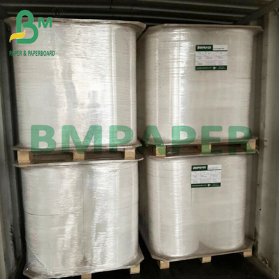 25mm x 1000m Food Grade Wrapping Straws White Paper With Jumbo Roll 28g