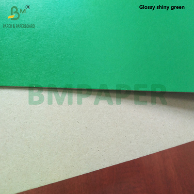 Good Flatness Folders Cover Cardboard Laminated Green Blue Color Grey Back