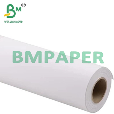 2 Inch Core White Plotter Paper Roll For Engineering Planning 24&quot; x 50 Yards 80gsm