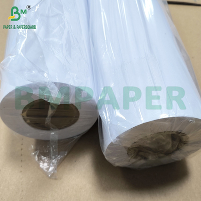 Color Inkjet Printing Paper 150gr One Side Coated White Paper 914mm X 30m Roll