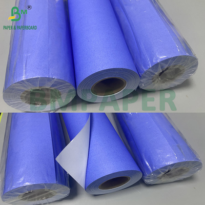 80gsm Purplish Blue Digital Paper CAD Plotter Rolls One side White 610mm X 50m 2inch Core