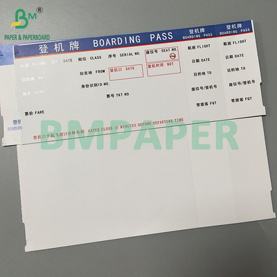 175GSM White Blank Card Thermal Paper Doule Side Printing For Boarding Pass