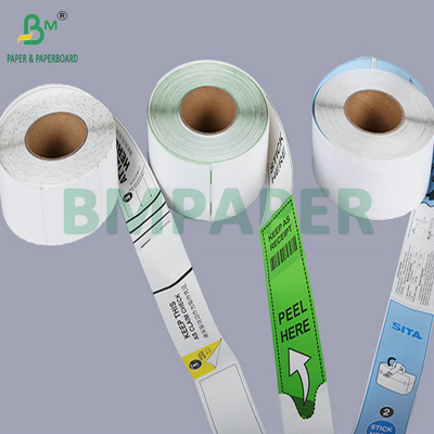 70g 80g White Folded Thermal Cardboard Airline Luggage Tag Label Paper