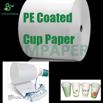 190gsm + 15g PE Coated Cupstock Paper Roll For Hot or Cold Beverage High Bulk