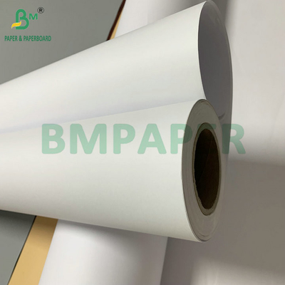 Uncoated White 20lb CAD Bond Paper For Inkjet Printing 36&quot; X 300' 3 Rolls Per Carton