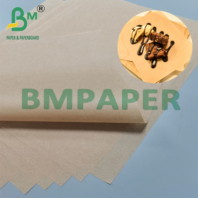 34g 635mm Width Food Grade Unbleached Coat Paper With Greaseproof Silicones