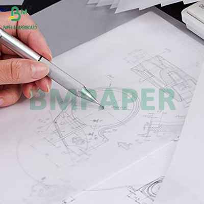 63gsm 73gsm White Sketching Tracing Paper Roll For DIY Crafts 18 X 24 Inches