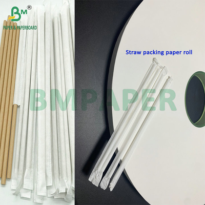 32mm 24gsm White Kraft Paper For Individual Straw Packaging