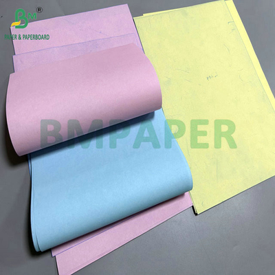 50gsm 60gsm 8.5" x 14" Pink Blue Color Carbonless Paper For Delivery receipt