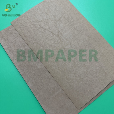 0.55mm 0.60mm Dark Brown Washed Kraft Paper Rolls For Jeans Label 150cm X 100m