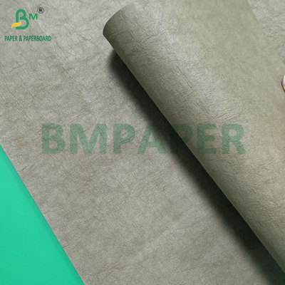0.55mm 0.60mm Dark Brown Washed Kraft Paper Rolls For Jeans Label 150cm X 100m