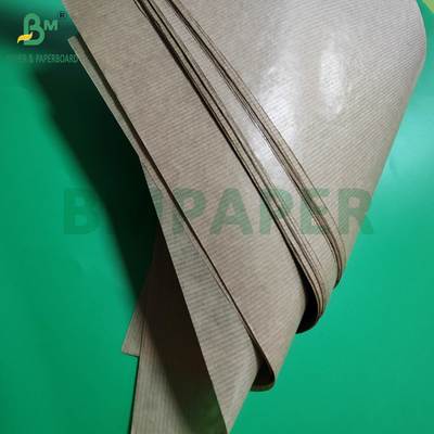 50g Ribbed Brown Kraft Wrapping Paper For Coffee Bean Bags 750mm 1 Side Glossy