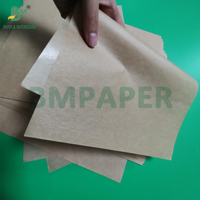 50g Ribbed Brown Kraft Wrapping Paper For Coffee Bean Bags 750mm 1 Side Glossy