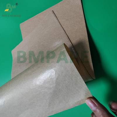 50g Ribbed Brown Kraft Wrapping Paper For Coffee Bean Bags 750mm 1 Side Glossy