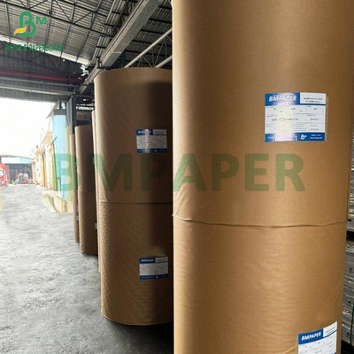 50g Ribbed Brown Kraft Wrapping Paper For Coffee Bean Bags 750mm 1 Side Glossy