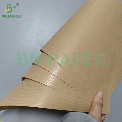 60gsm Food Grade One Side Glossy Brown Striped Kraft Paper Roll