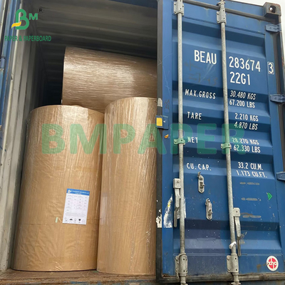 60gsm Food Grade One Side Glossy Brown Striped Kraft Paper Roll