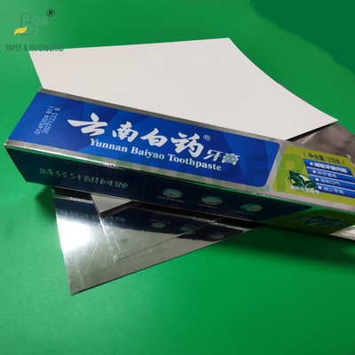 425gsm Shiny Silver Metallized Cardboard For Toothpaste Box 700 x 1000mm