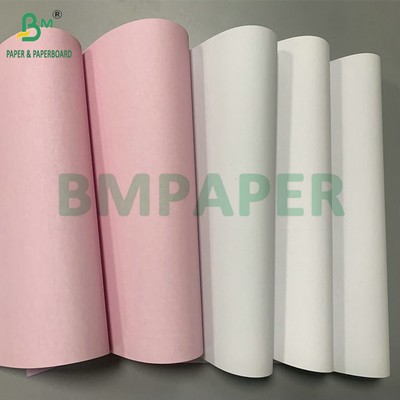 56gsm 60gsm CB CFB CF White Blue Pink Carbonless Paper 44.5cm Roll