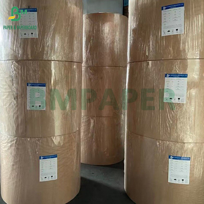 60gsm Brown Kraft Greaseproof Paper Rolls For Fried Food Packaging Kit 7 Oil Resistance