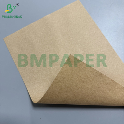 60gsm Brown Kraft Greaseproof Paper Rolls For Fried Food Packaging Kit 7 Oil Resistance
