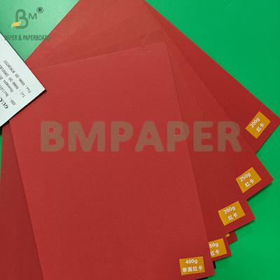 300gsm 450gsm High Stigffness Pure Red Cardboard For Premium Hangtag