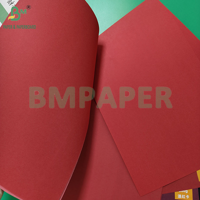 300gsm 450gsm High Stigffness Pure Red Cardboard For Premium Hangtag