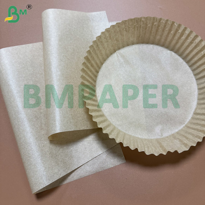 40gsm Air Fryer Oven Paper Dual-Side Silicone Brown Kraft Custom Sheets / Rolls