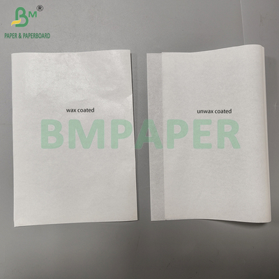 30gsm 35gsm White Uncoatd Wax Based Paper For Wrapping Fried Foods