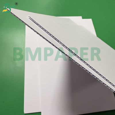 Both Sides Matte White Uncoated E Flute Corrugated Board 140g+100g+140g
