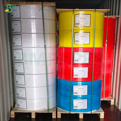 76gsm CB CFB CF NCR Offset Carbonless Paper Black Image  1/2" 19" Width
