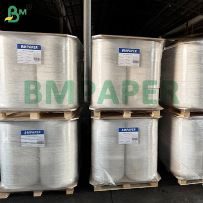Slitted Rolls White Kraft Paper For Straw Packing 24gsm 35mm Roll