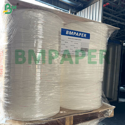 Slitted Rolls White Kraft Paper For Straw Packing 24gsm 35mm Roll