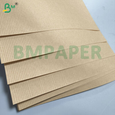 Recyclable Lined MG Brown Kraft Paper For Wrapping Ribbed Paper