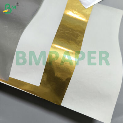 70 / 80gsm Wet Strength Metallized Paper For Beer Label Gold and Silver