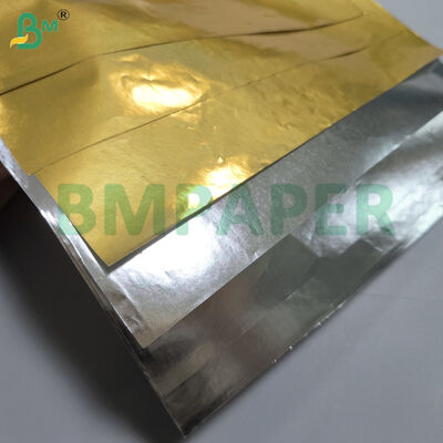 70 / 80gsm Wet Strength Metallized Paper For Beer Label Gold and Silver