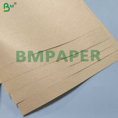 Unbleached MG Striped Kraft Paper High Gloss One Side for Luxury Bags