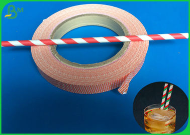 Width 13mm Straw Wrapping Paper Roll Different Color Printable / Biodegradable