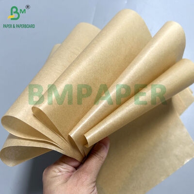 30gsm 35gsm 40gsm Brown Color Silicone Baking Paper For Roasting 75cm width