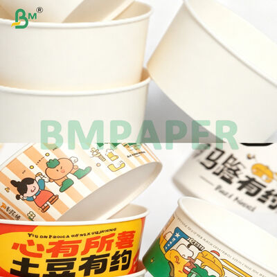 18G PE coated FDA Heat Resistant Paper Base For Heating Hot Bowl Takeaway Food Container