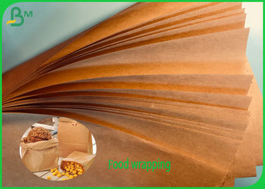 Uncoated Nature Brown Color Food Wrapping Paper 50grs 70grs FDA Approved