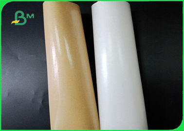 Disposable PE Coated Food Grade Brown Paper , Recycled Brown Paper Roll