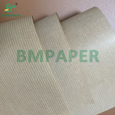 High Durability 40GSM 60GSM Natural Brown Machine Glazed Ribbed Kraft Paper