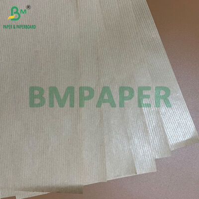 High Durability 40GSM 60GSM Natural Brown Machine Glazed Ribbed Kraft Paper