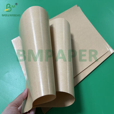 Food Grade 40+9 Poly-coated Brown Kraft Paper For Cutlery Wrapping 800mm 900mm