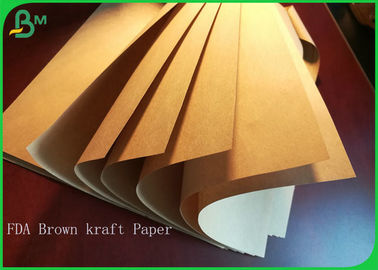 50GSM Good Brown Kraft Paper Sheets Anti Curl Greaseproof For Packing Nut