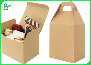 250gsm - 400gsm Unbleached Natural Brown Kraft Paper Roll For Food Container