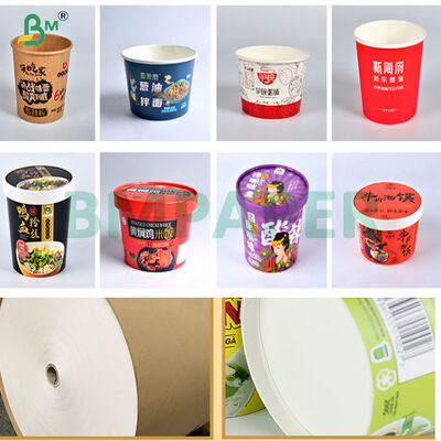 Printable Single Side PE Coated Base Hot Soup Instant Noodle Bowl Paper