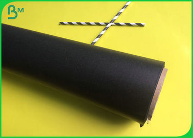 100% Food Grade Straw Wrapping Paper Roll Natural Material Black Straw Paper